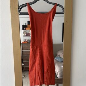 💯% Recycled Elegant Burnt Orange Shapewear Bodysuit shorts